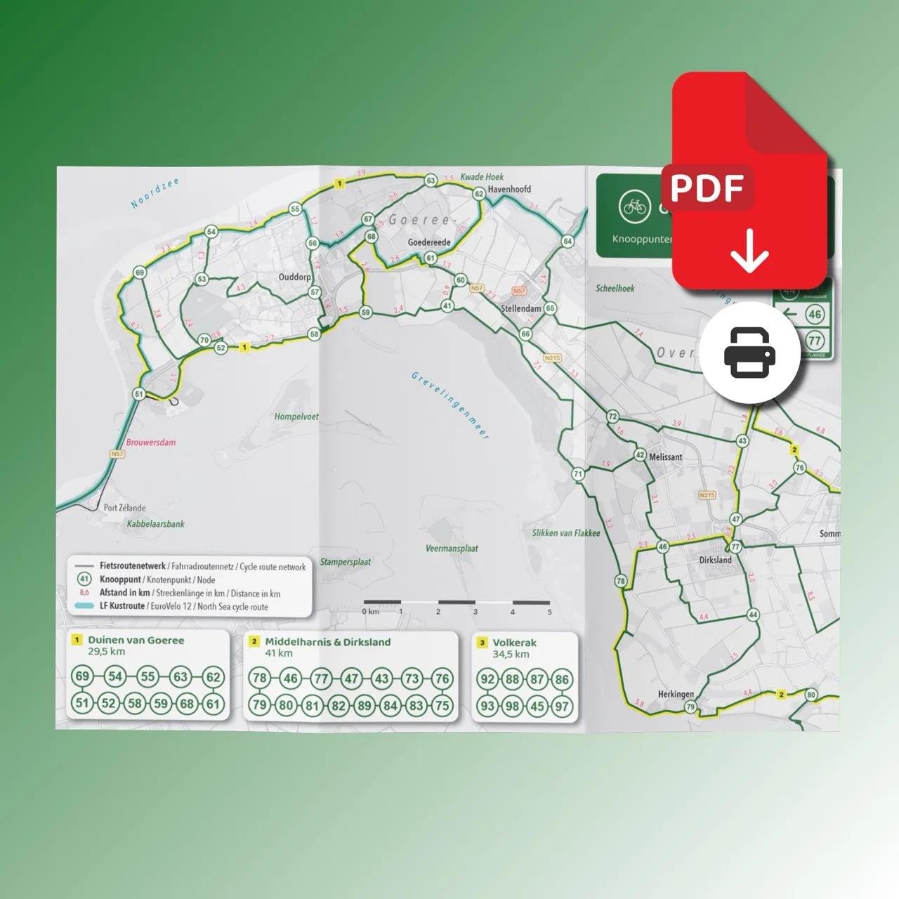 Fahrradkarte Goeree-Overflakkee (PDF)
