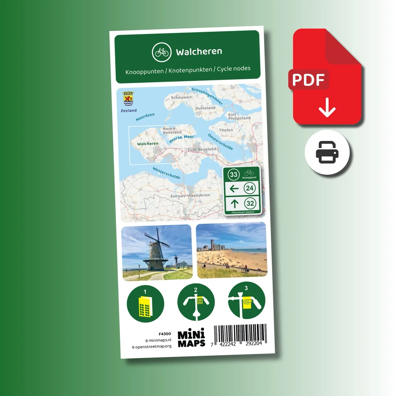Zeeland Fahrradkarten Bundle: 8 Karten mit Knotenpunkten (PDF) (2)