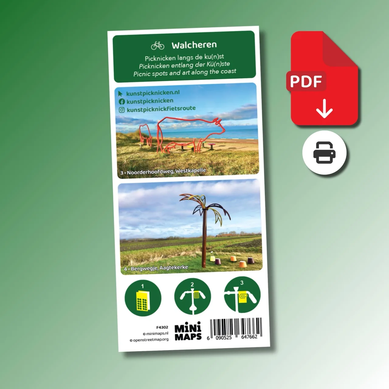 Fahrradkarte Walcheren - Picknicken entlang der Kü(n)ste (PDF)