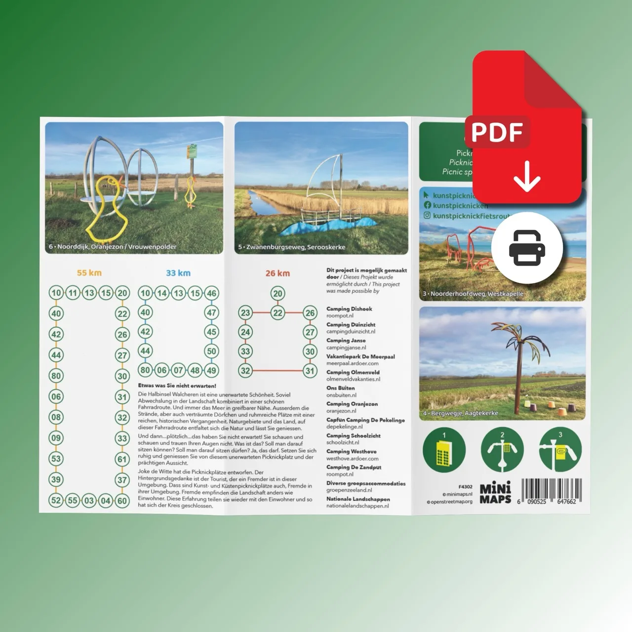 Fahrradkarte Walcheren - Picknicken entlang der Kü(n)ste (PDF)