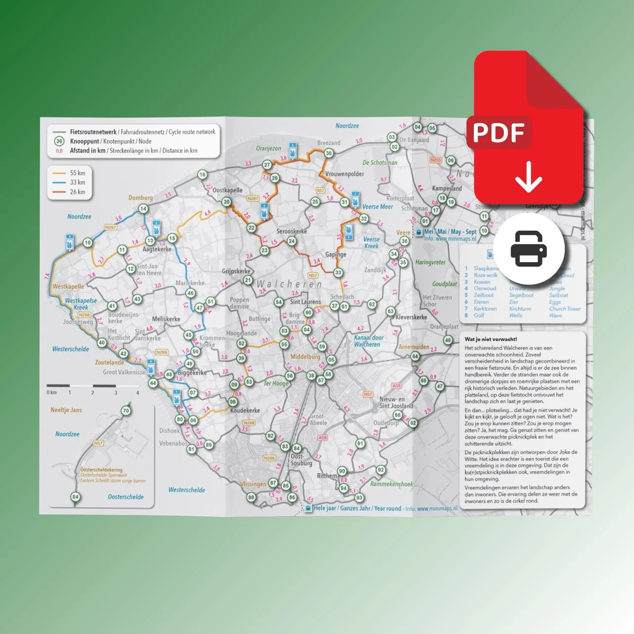 Fahrradkarte Walcheren - Picknicken entlang der Kü(n)ste (PDF) (2)