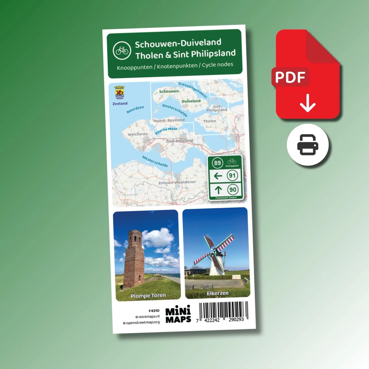 Fahrradkarte Schouwen-Duiveland, Tholen und Sint Philipsland (PDF)