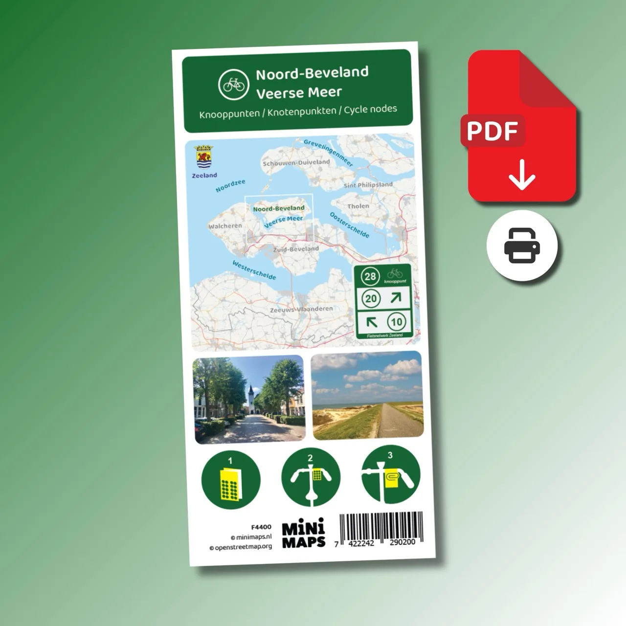 Fahrradkarte Noord-Beveland und Veerse Meer (PDF)