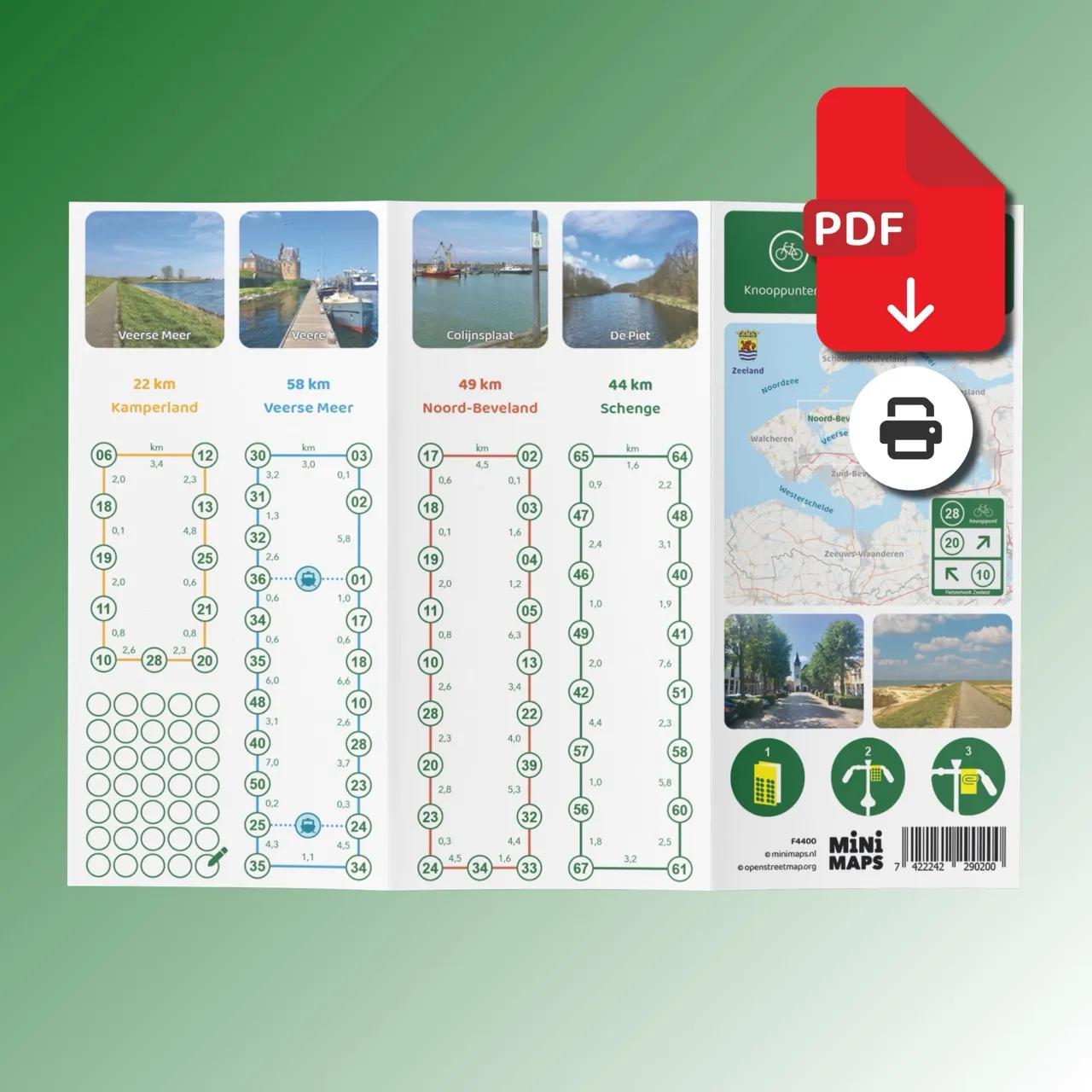 Bike Map Noord-Beveland and Veerse Meer (PDF)